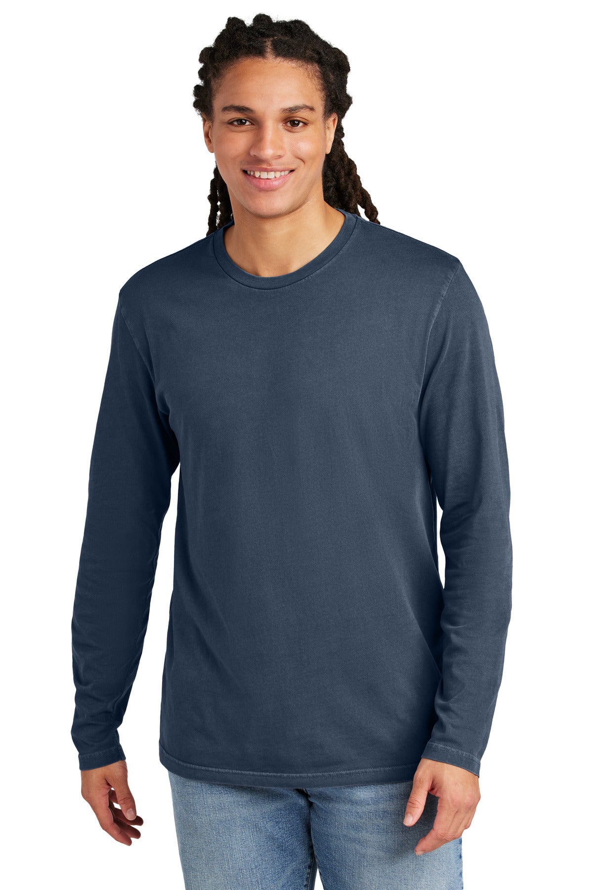 District Wash Long Sleeve Tee DT2103 - True Navy