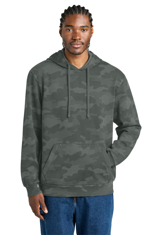 District Wash Camo Fleece Hoodie DT2200C - Graphite