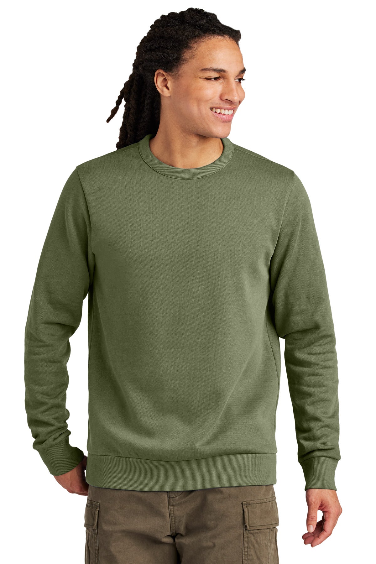 District Wash Fleece Crew DT2204 - Olive Drab Green