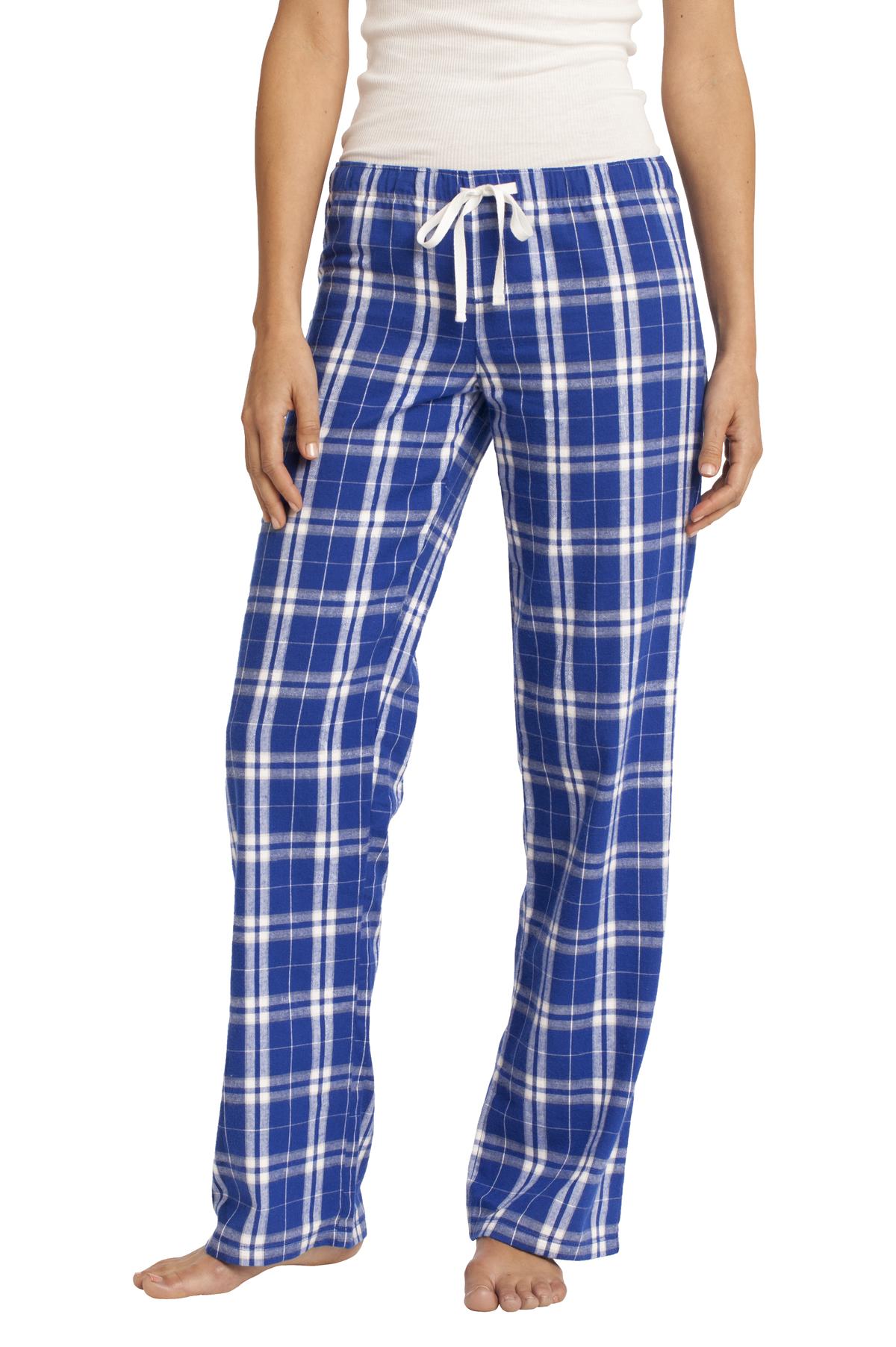 District Women's Flannel Plaid Pant. DT2800 - Deep Royal