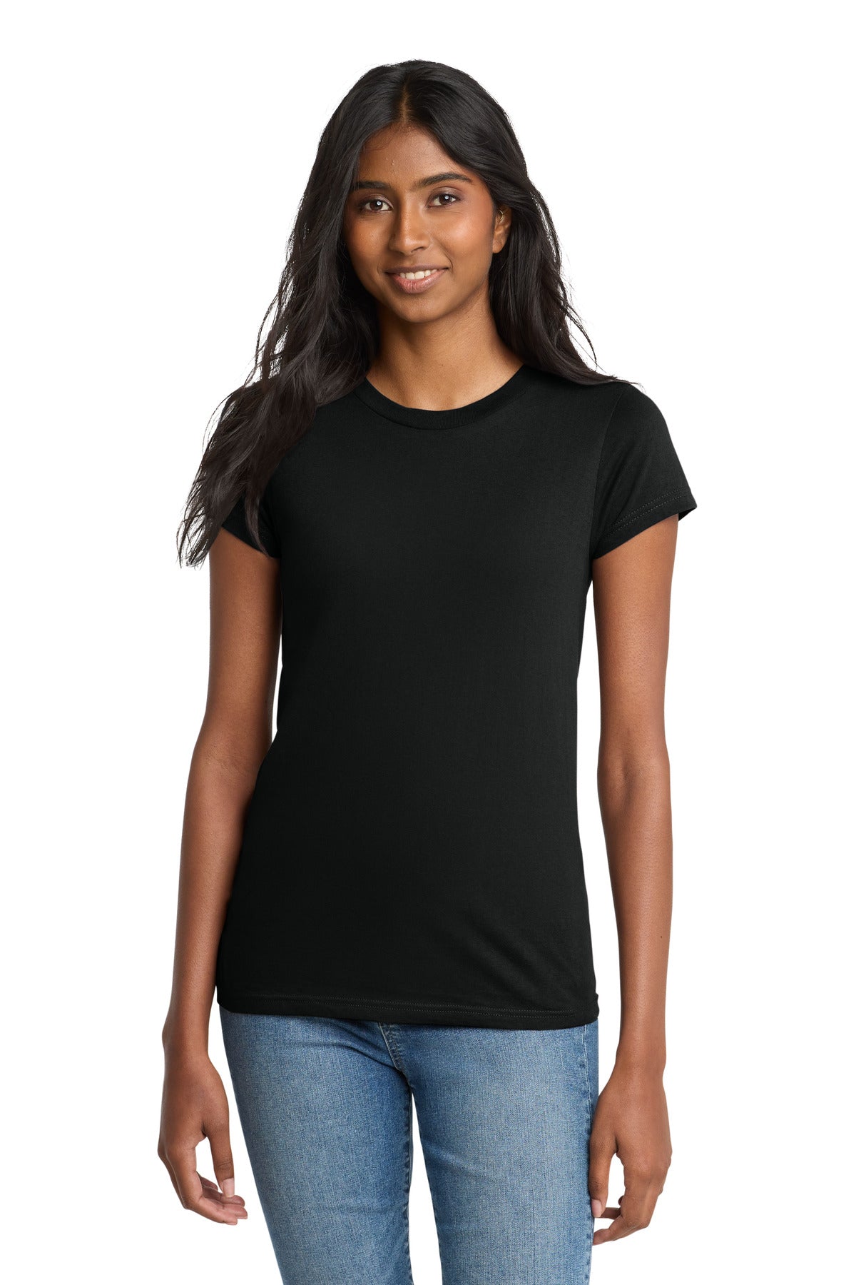 District Women's Fitted The Concert Tee DT5001 - Black