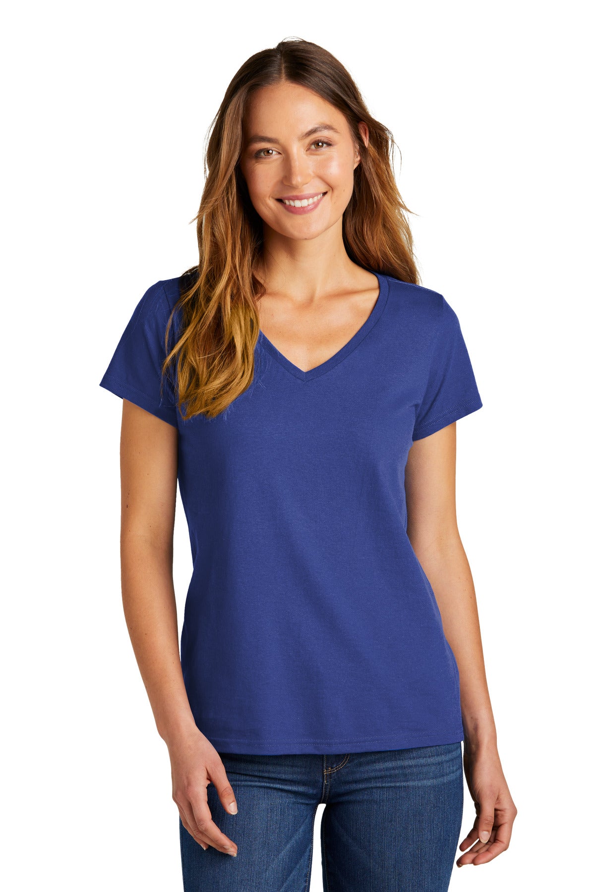 District Women's The Concert Tee V-Neck DT5002 - Deep Royal