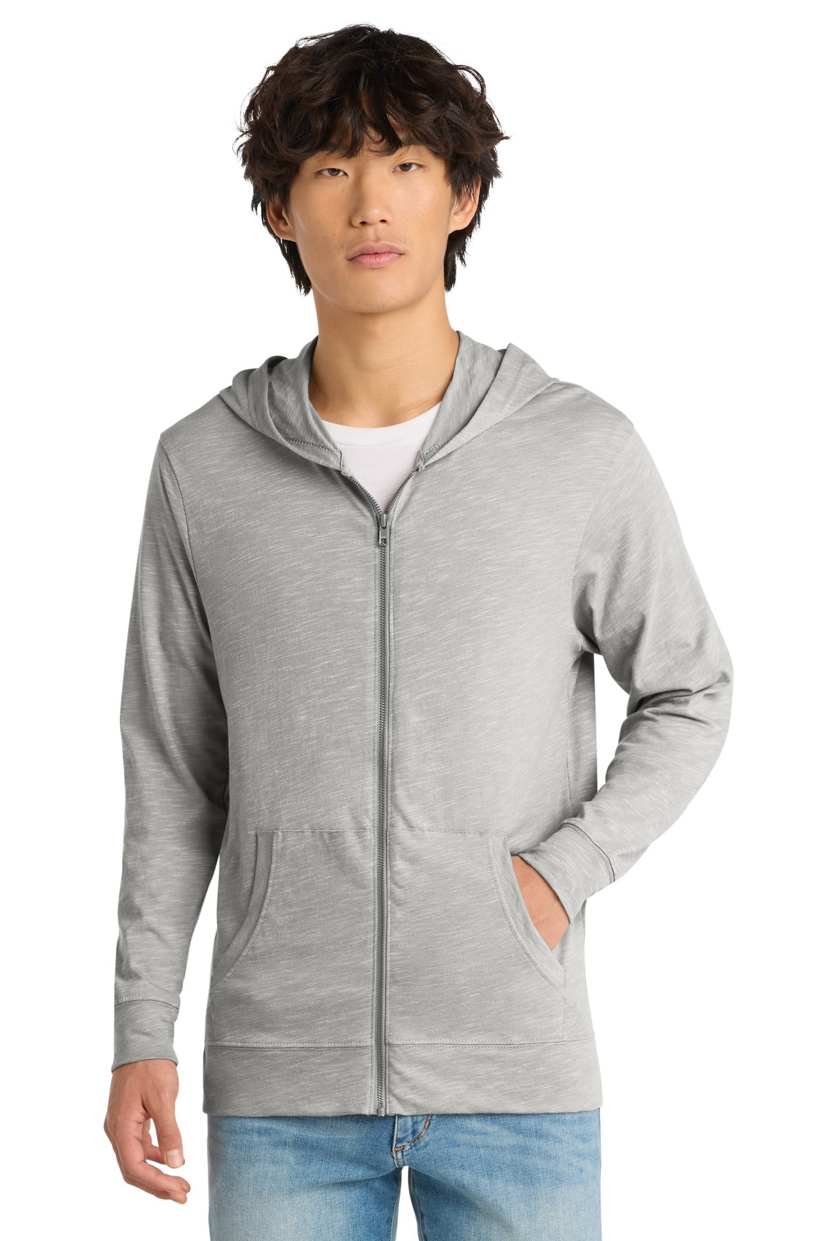 District  Medal Full-Zip Hoodie. DT565 - Light Grey