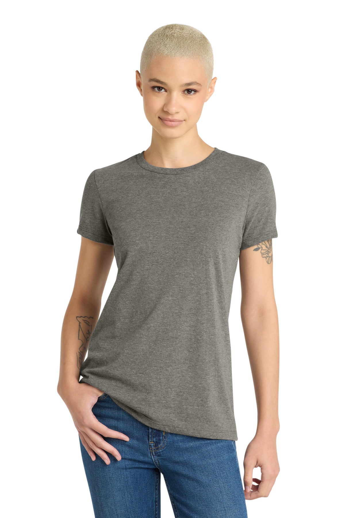 District  Women's Very Important Tee  . DT6002 - Grey Frost