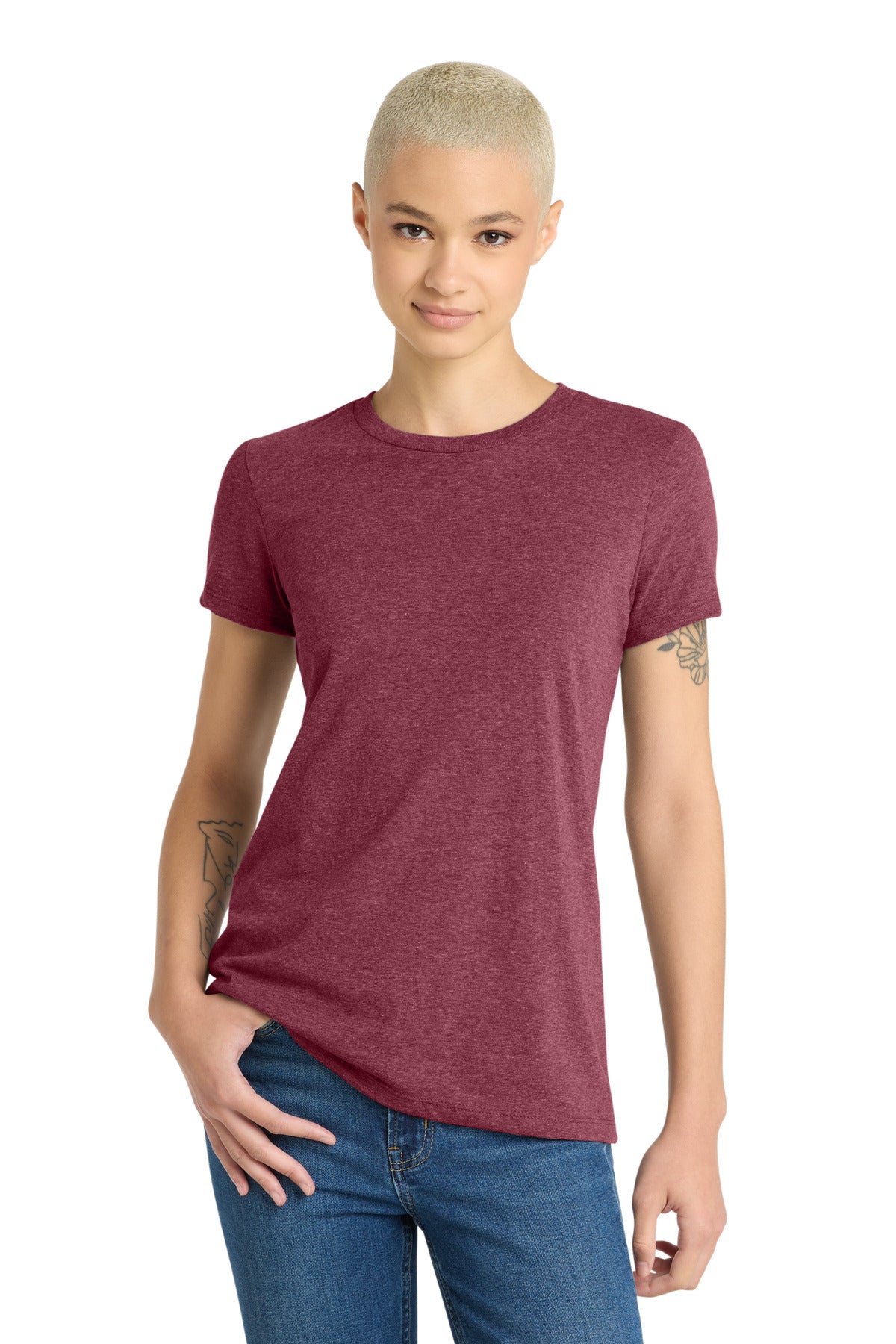 District  Women's Very Important Tee  . DT6002 - Heathered Cardinal