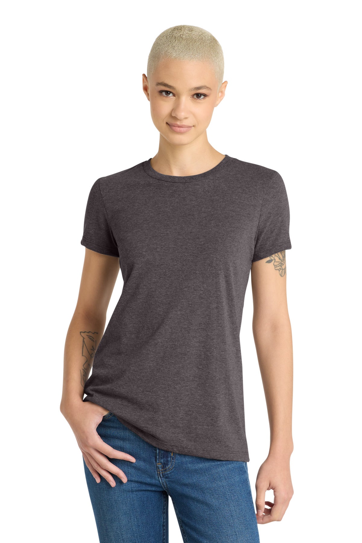District  Women's Very Important Tee  . DT6002 - Heathered Charcoal