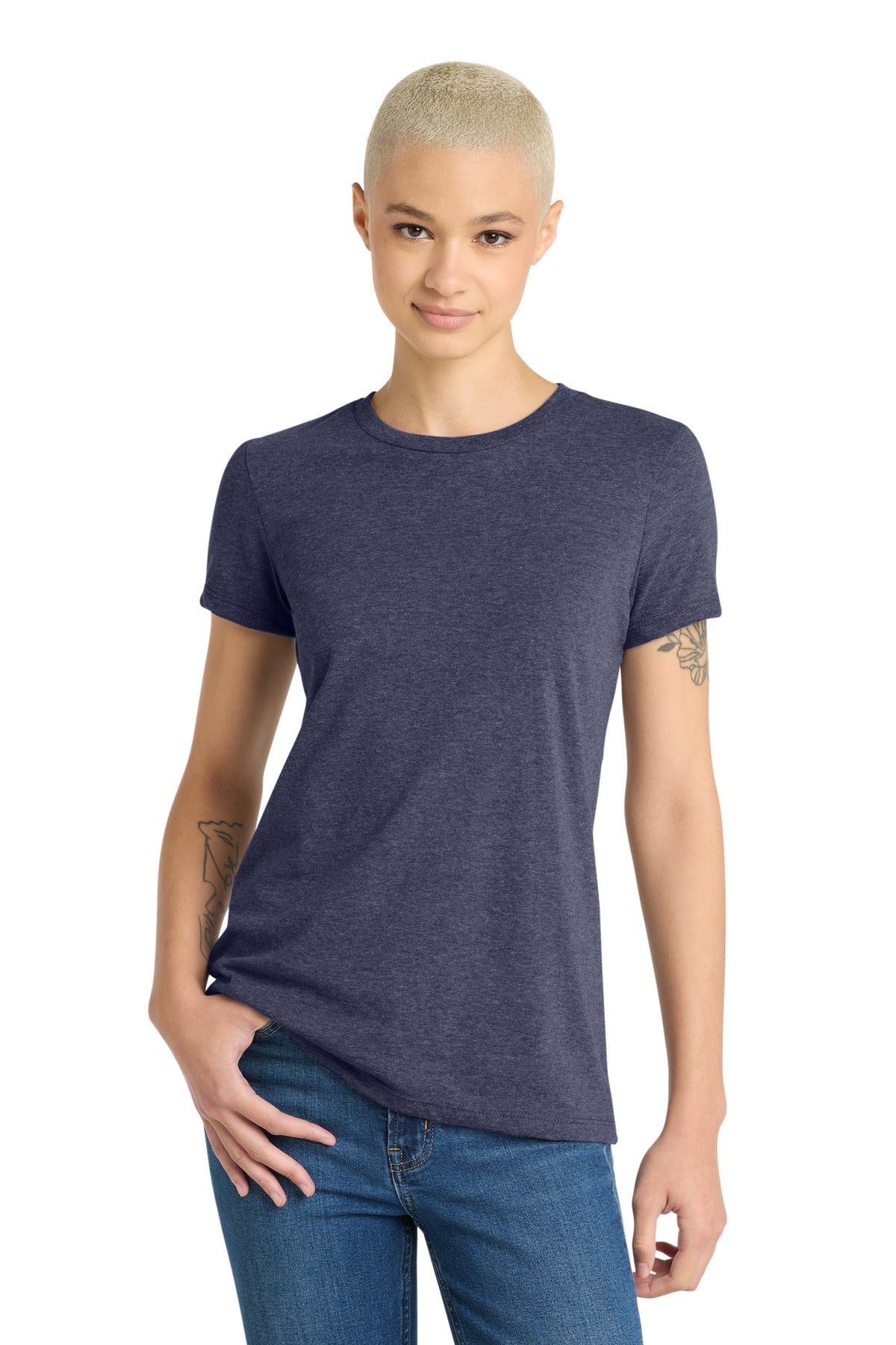 District  Women's Very Important Tee  . DT6002 - Heathered Navy