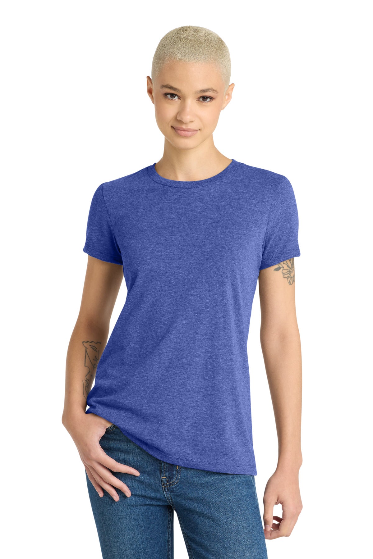 District  Women's Very Important Tee  . DT6002 - Royal Frost