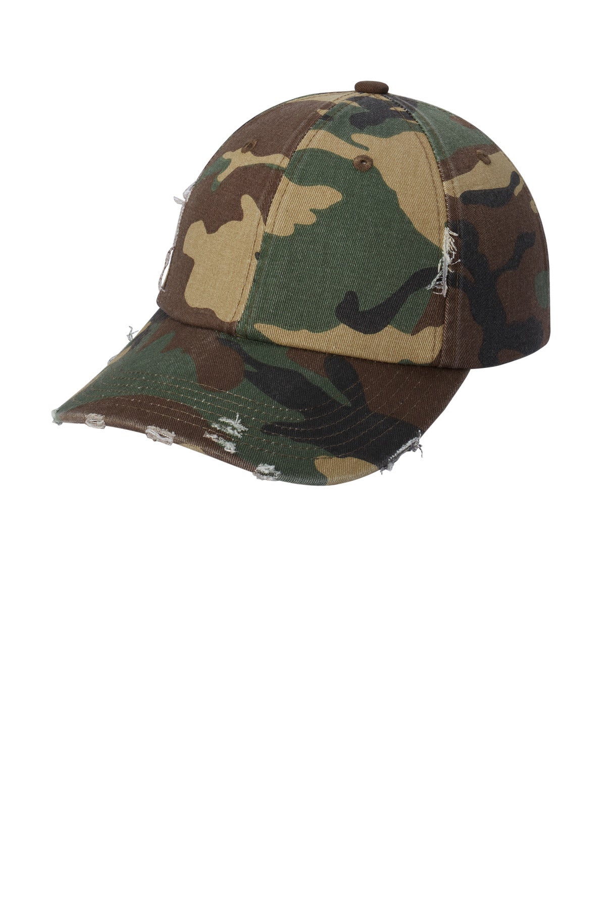 District Distressed Cap. DT600 - Military Camo