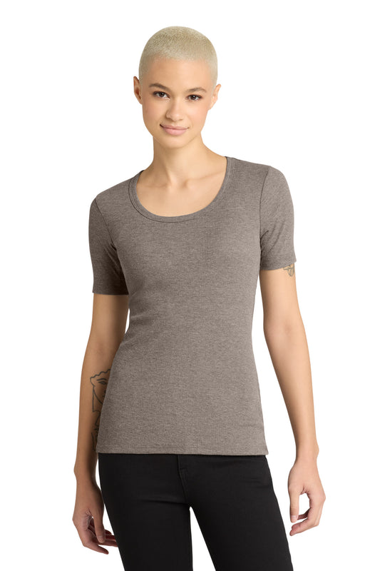 District Women's V.I.T.Rib Scoop Neck Tee DT6020 - Grey Frost