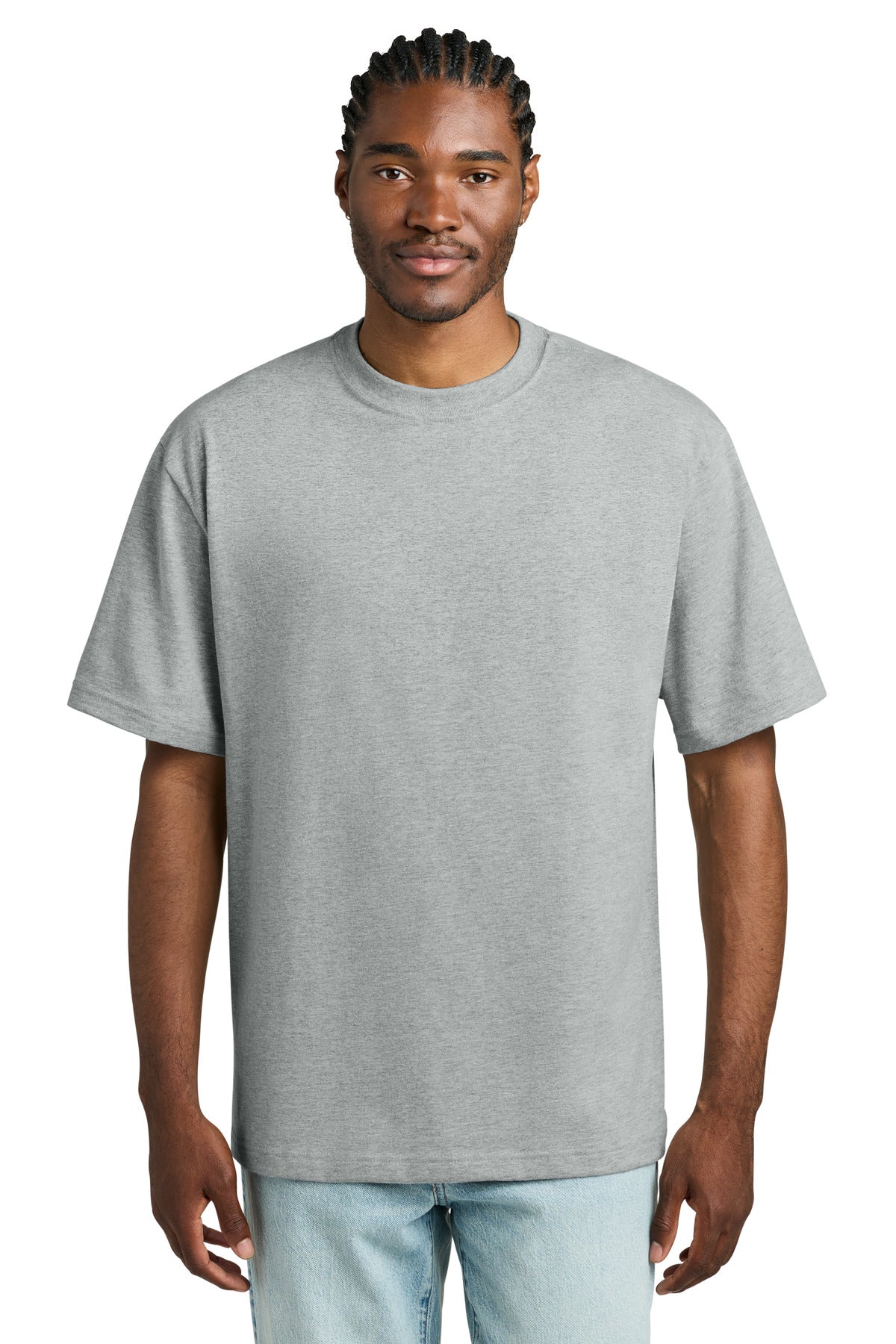 District Heavyweight Very Important Tee DT6065 - Light Heather Grey