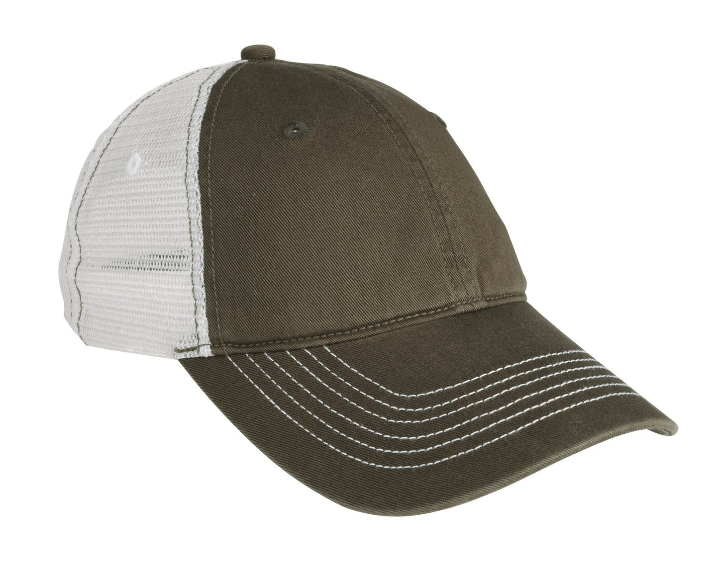 District Mesh Back Cap. DT607 - Army/ White
