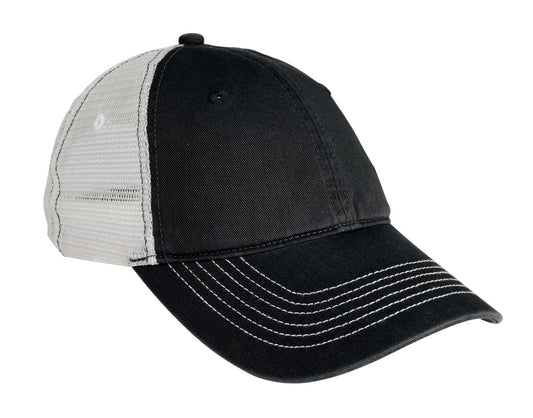 District Mesh Back Cap. DT607 - Black/ White