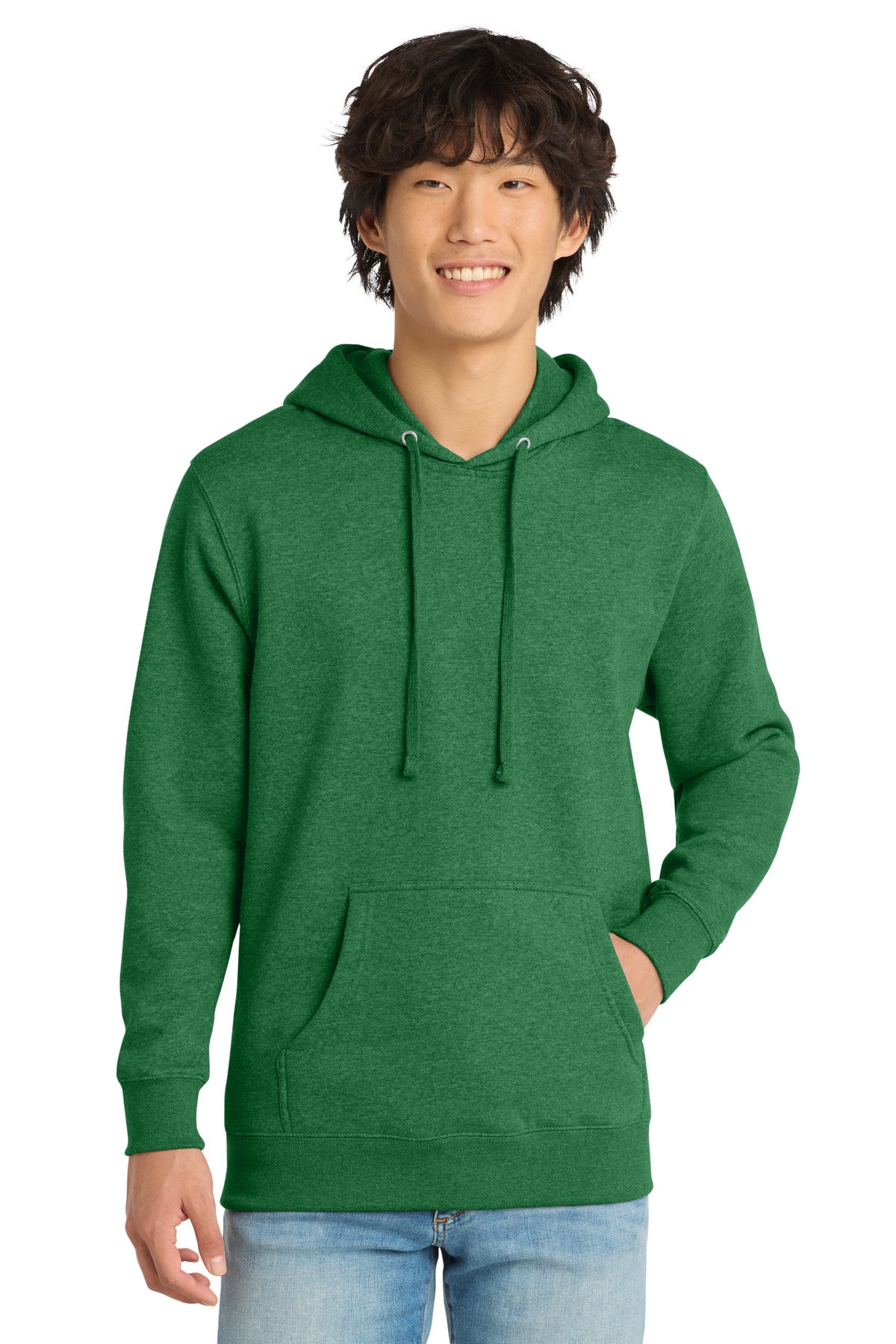 District V.I.T.Fleece Hoodie DT6100 - Heathered Kelly Green