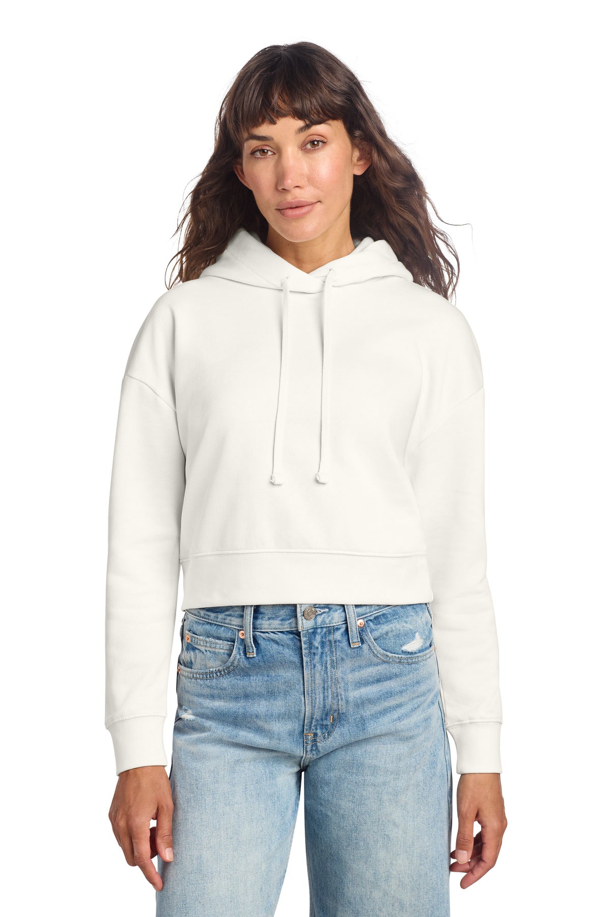 District Women's V.I.T. Fleece Hoodie DT6101 - Gardenia
