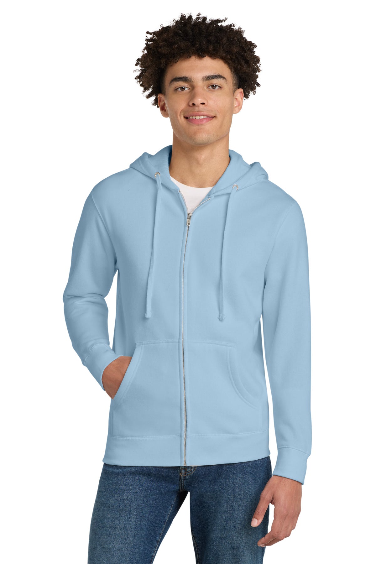 District V.I.T.Fleece Full-Zip Hoodie DT6102 - Ice Blue