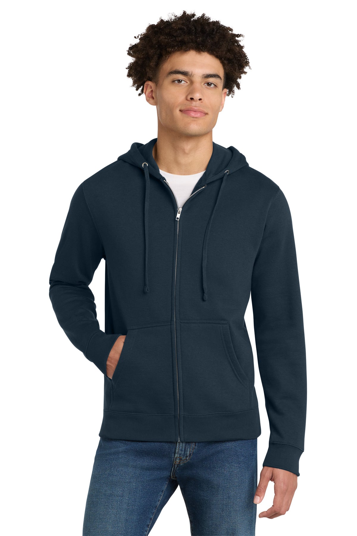 District V.I.T.Fleece Full-Zip Hoodie DT6102 - New Navy