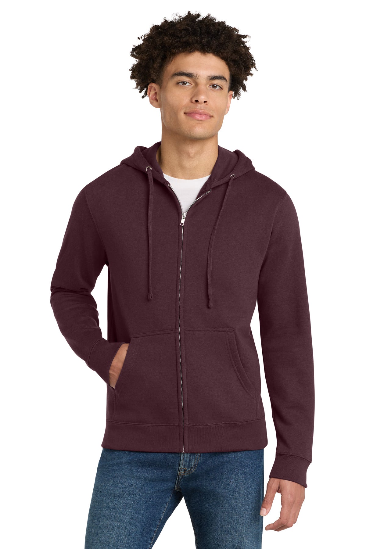 District V.I.T.Fleece Full-Zip Hoodie DT6102 - Plum
