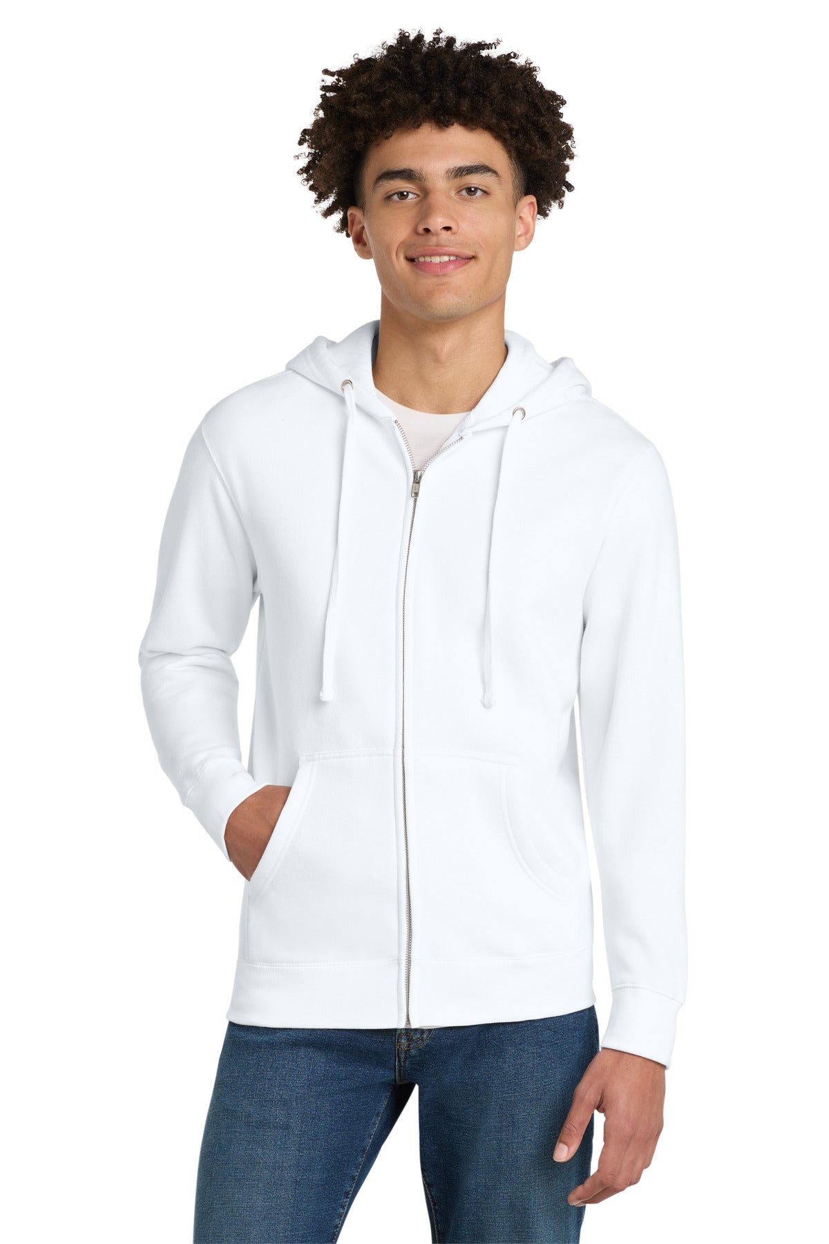District V.I.T.Fleece Full-Zip Hoodie DT6102 - White