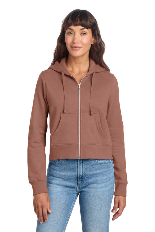 District Women's V.I.T. Fleece Full-Zip Hoodie DT6103 - Desert Rose