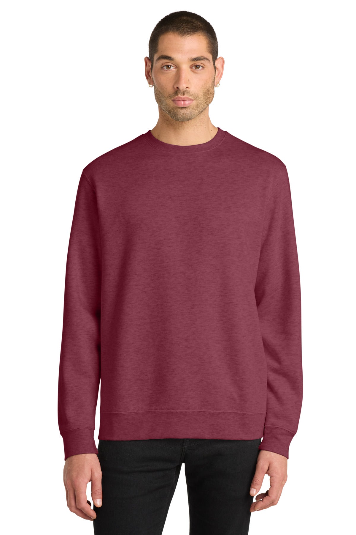 District V.I.T.Fleece Crew DT6104 - Heathered Cardinal