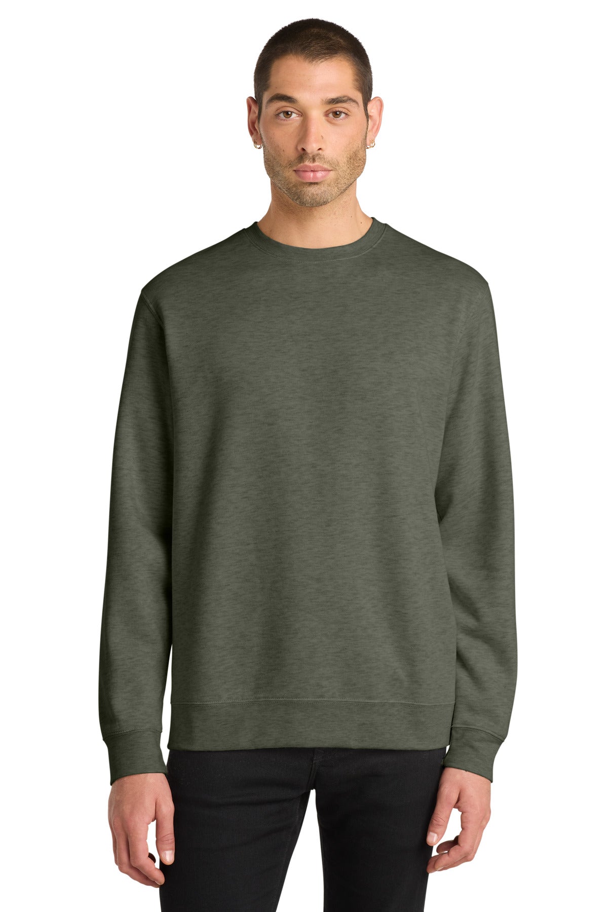 District V.I.T.Fleece Crew DT6104 - Heathered Olive