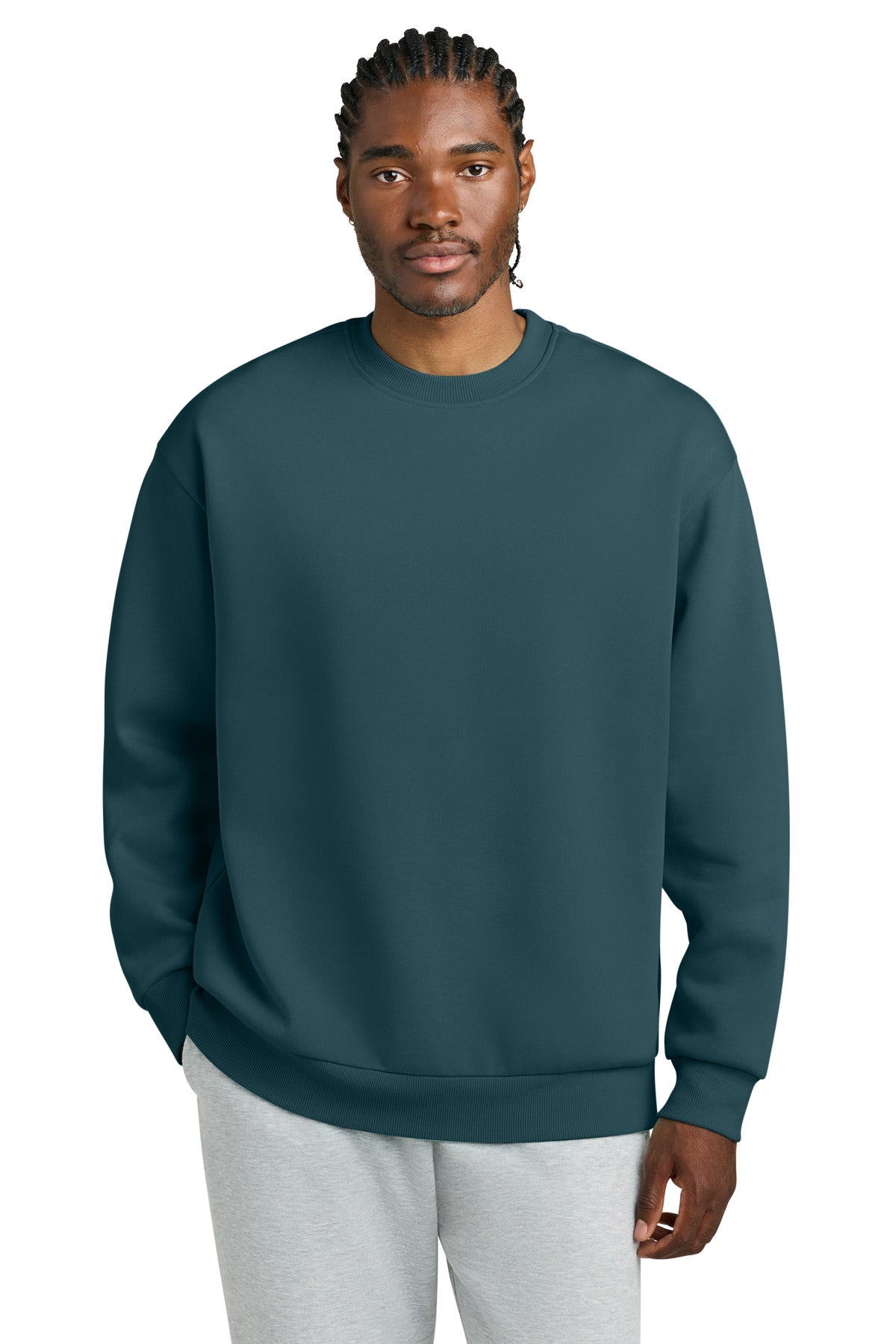 District V.I.T. Heavyweight Fleece Crew DT6154 - Deep Cyan