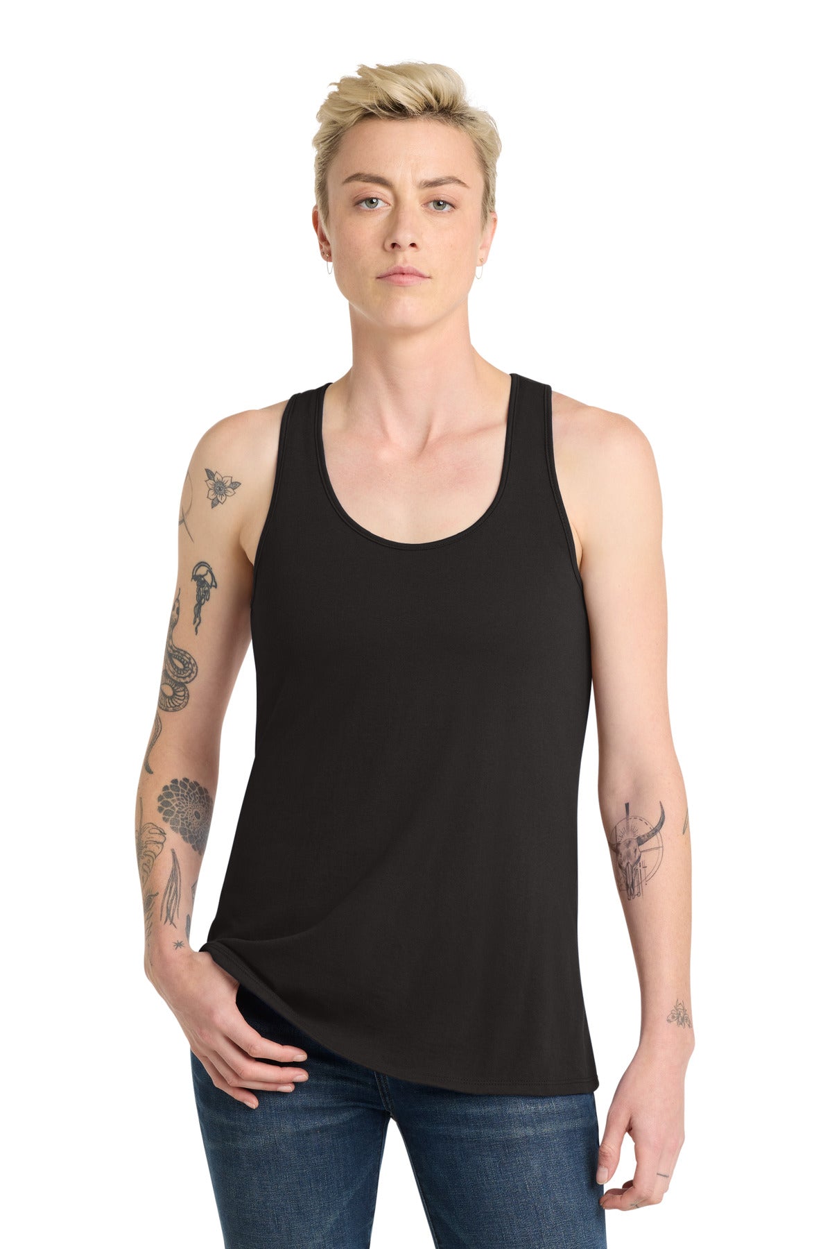 District  Women's V.I.T.  Racerback Tank. DT6302 - Black