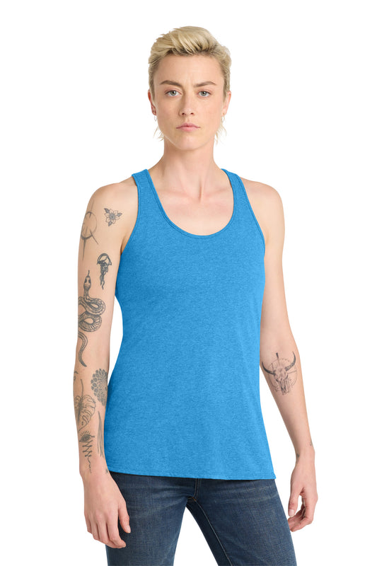 District  Women's V.I.T.  Racerback Tank. DT6302 - Heathered Bright Turquoise