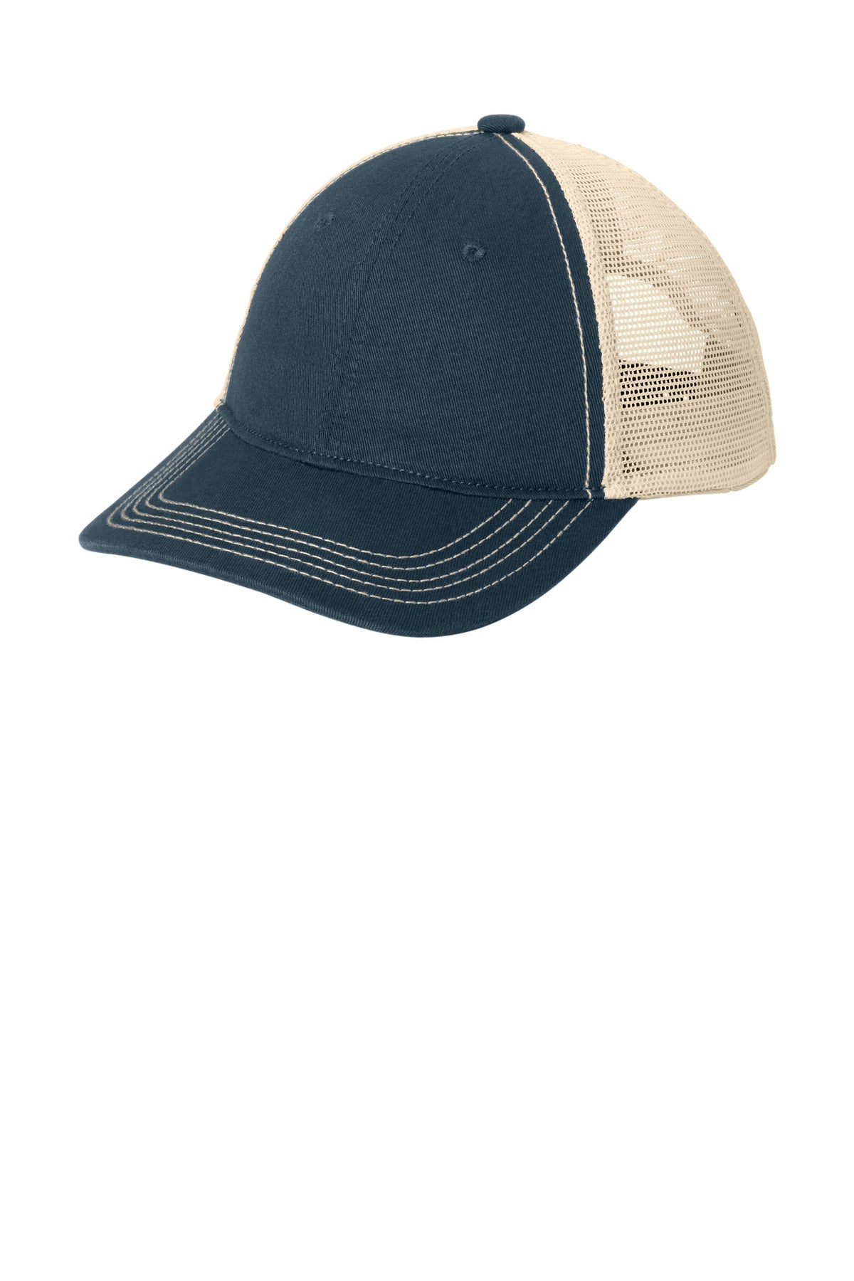 District Super Soft Mesh Back Cap. DT630 - New Navy/ Stone