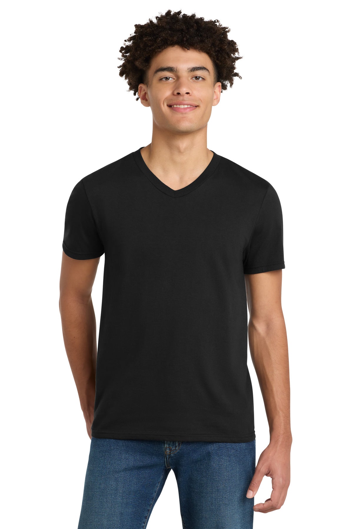 District Very Important Tee V-Neck. DT6500 - Black