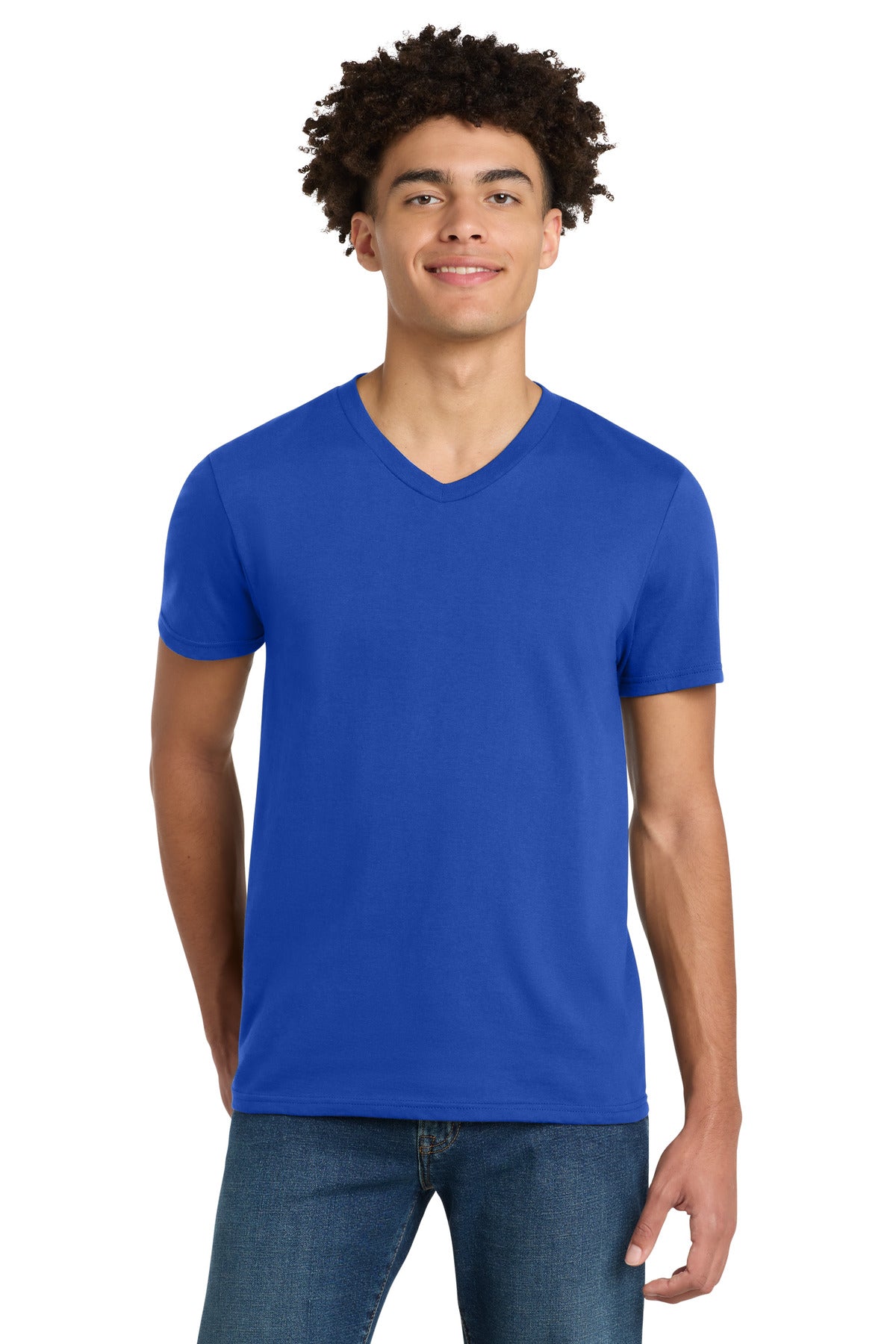 District Very Important Tee V-Neck. DT6500 - Deep Royal