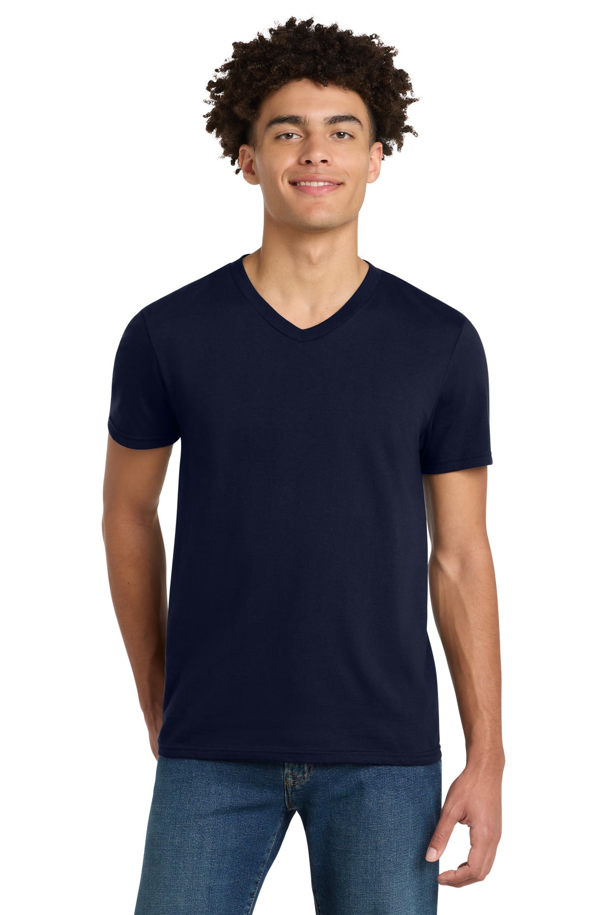 District Very Important Tee V-Neck. DT6500 - New Navy