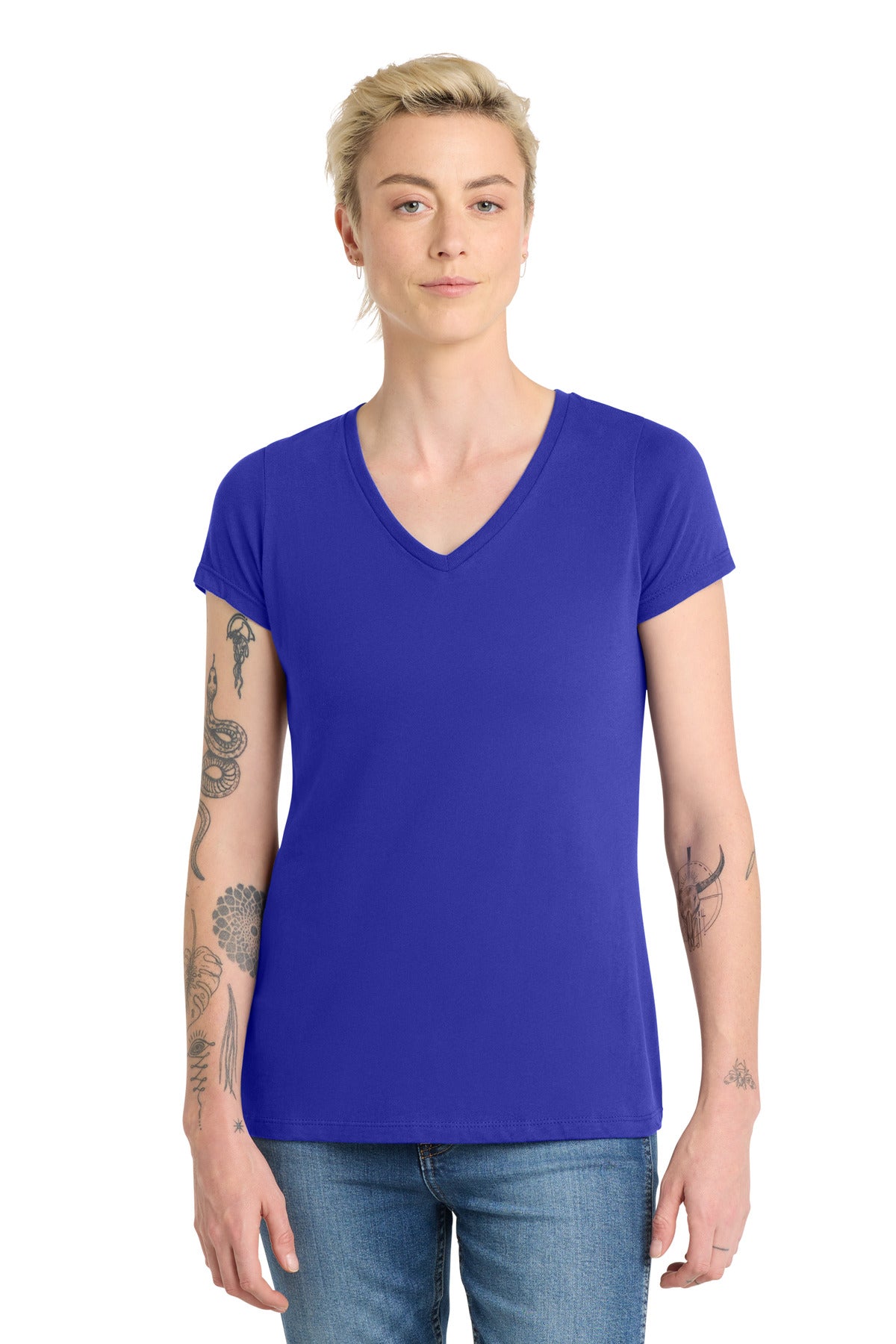District  Women's Very Important Tee  V-Neck. DT6503 - Deep Royal