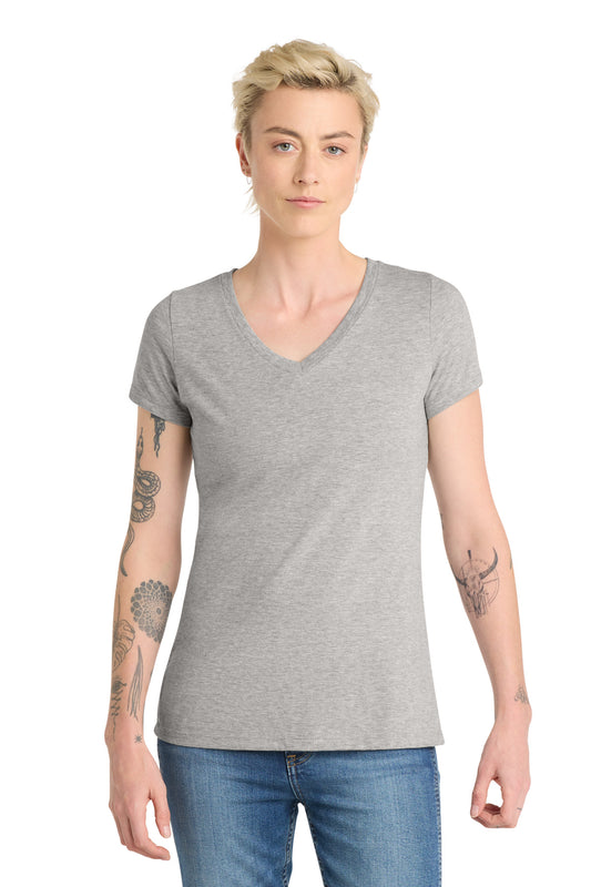 District  Women's Very Important Tee  V-Neck. DT6503 - Light Heather Grey