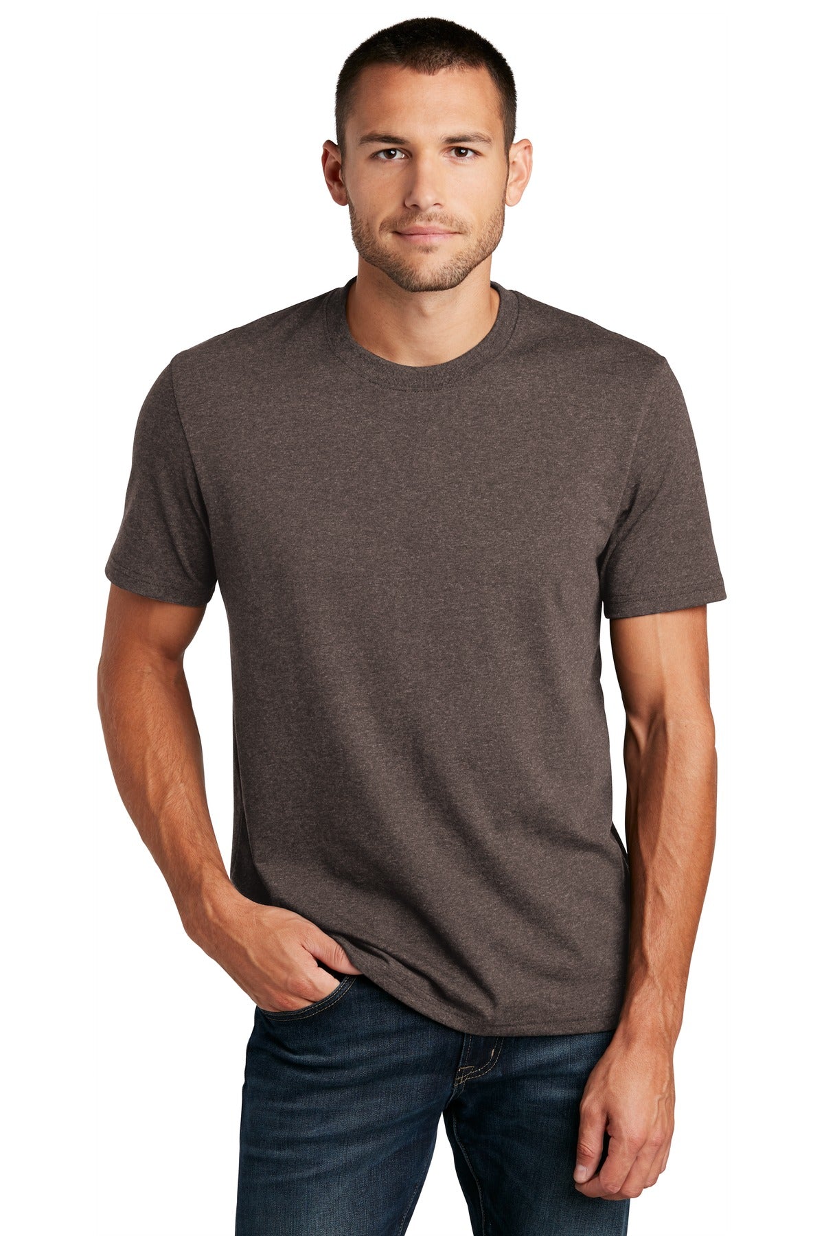 District  Re-Tee  DT8000 - Deep Brown Heather