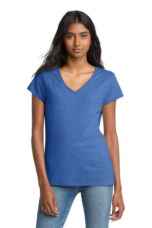 District  Women's Re-Tee  V-Neck DT8001 - Blue Heather