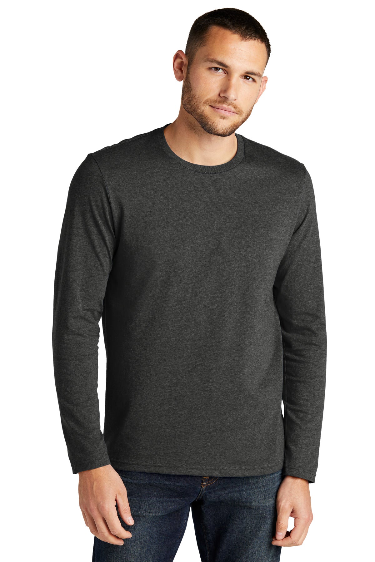 District Re-Tee Long Sleeve DT8003 - Charcoal Heather