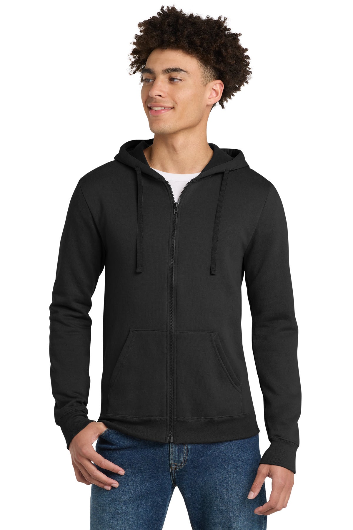 District The Concert Fleece Full-Zip Hoodie. DT800 - Black