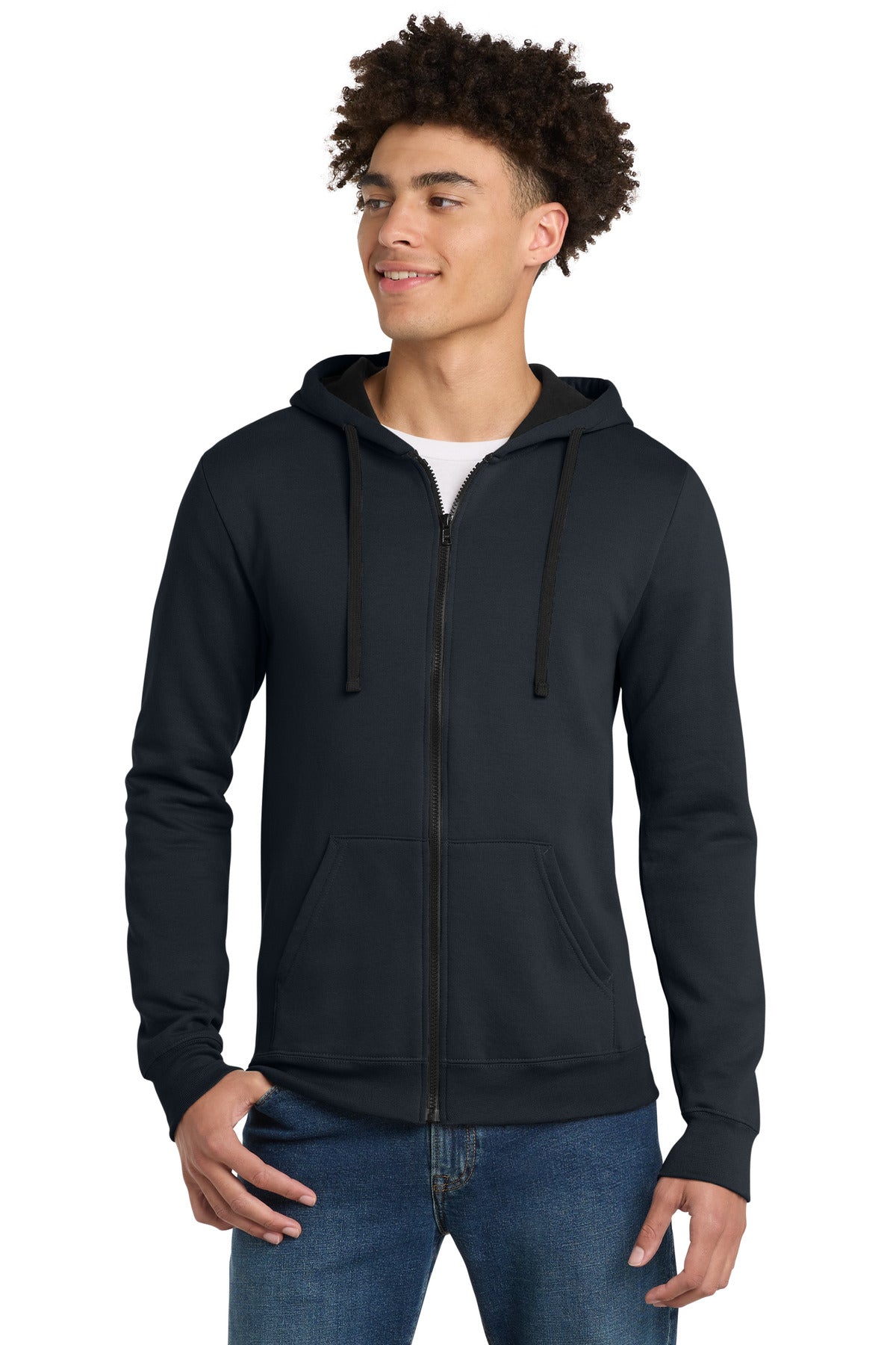 District The Concert Fleece Full-Zip Hoodie. DT800 - New Navy
