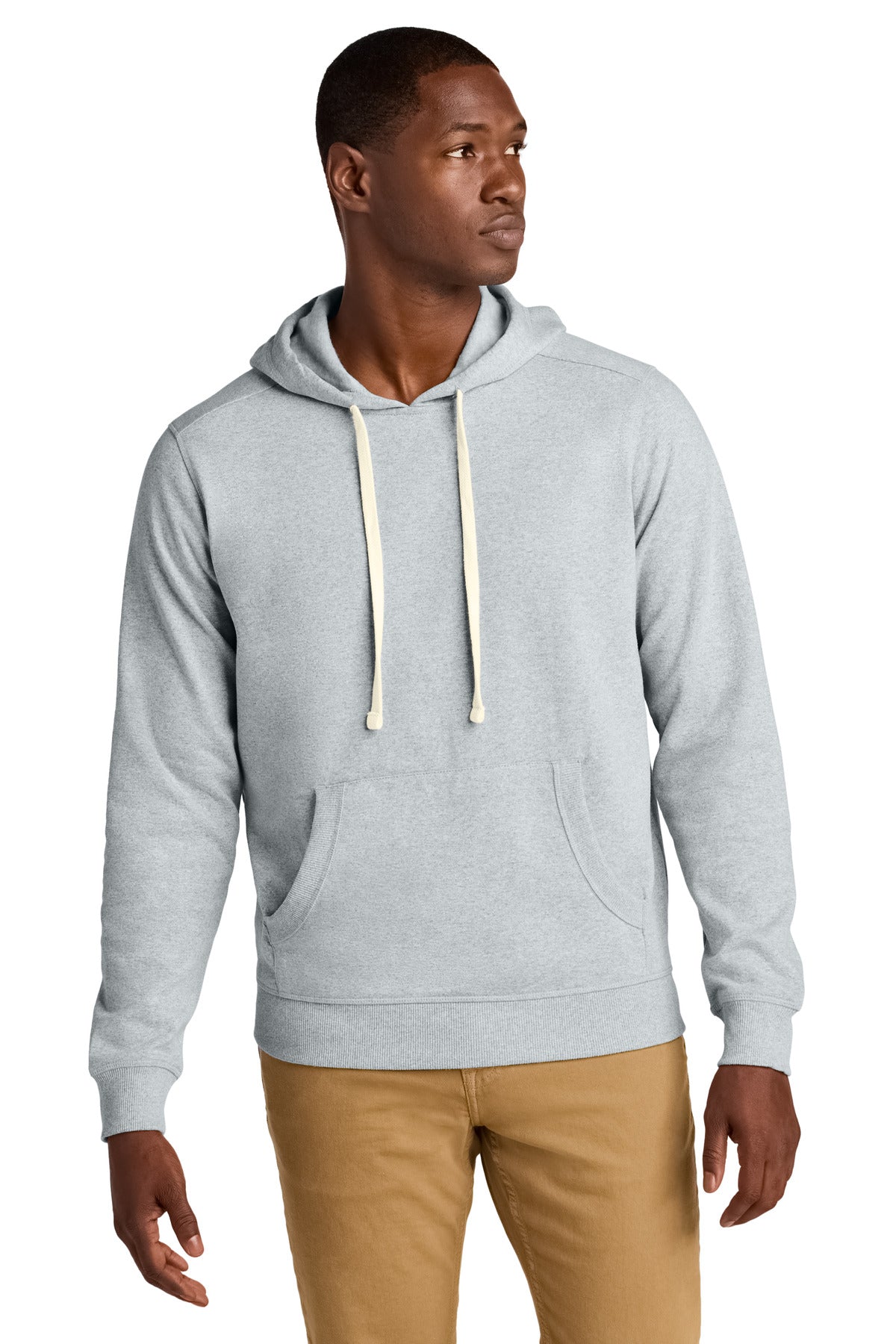 District Re-FleeceHoodie DT8100 - Light Heather Grey