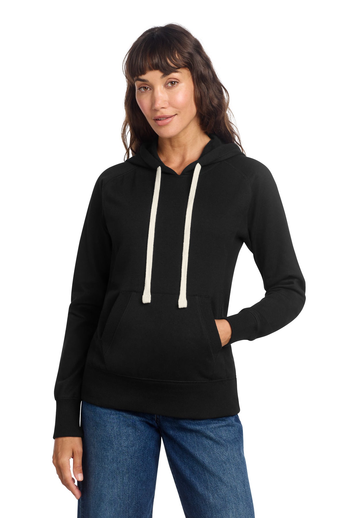 District Women's Re-Fleece Hoodie DT8101 - Black