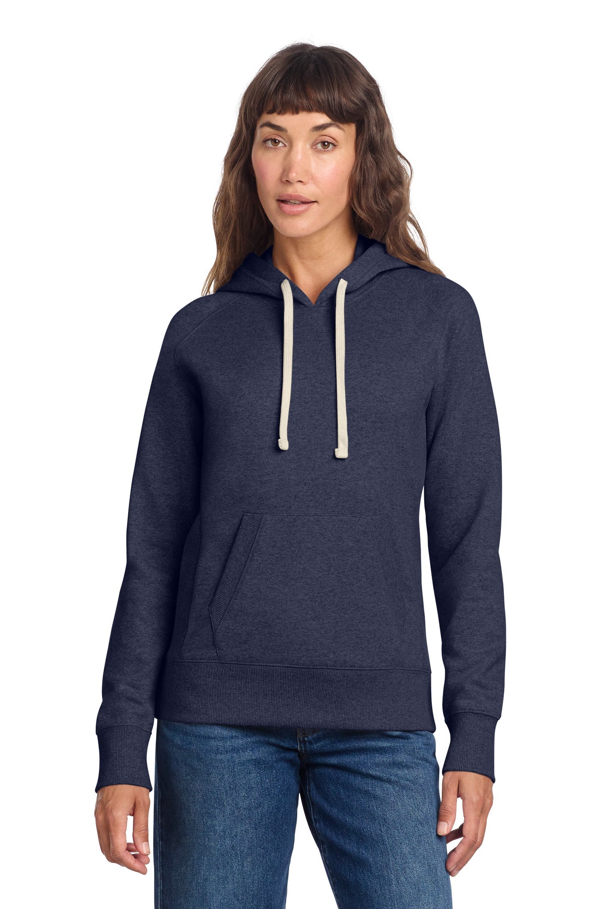 District Women's Re-Fleece Hoodie DT8101 - Heathered Navy