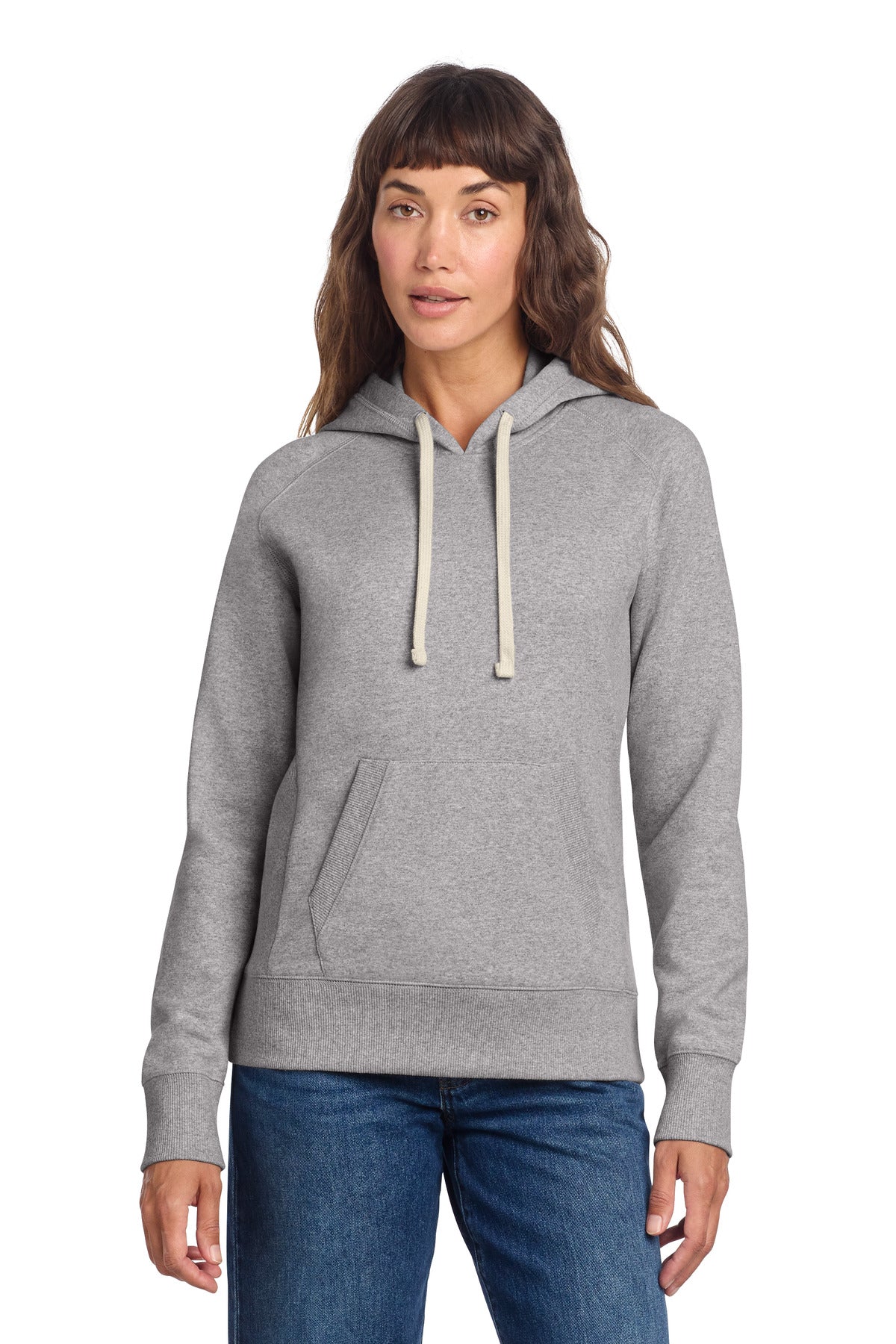 District Women's Re-Fleece Hoodie DT8101 - Light Heather Grey