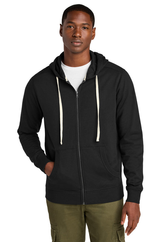 District Re-FleeceFull-Zip Hoodie DT8102 - Black