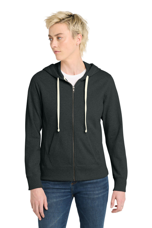 District Women's Re-FleeceFull-Zip Hoodie DT8103 - Charcoal Heather