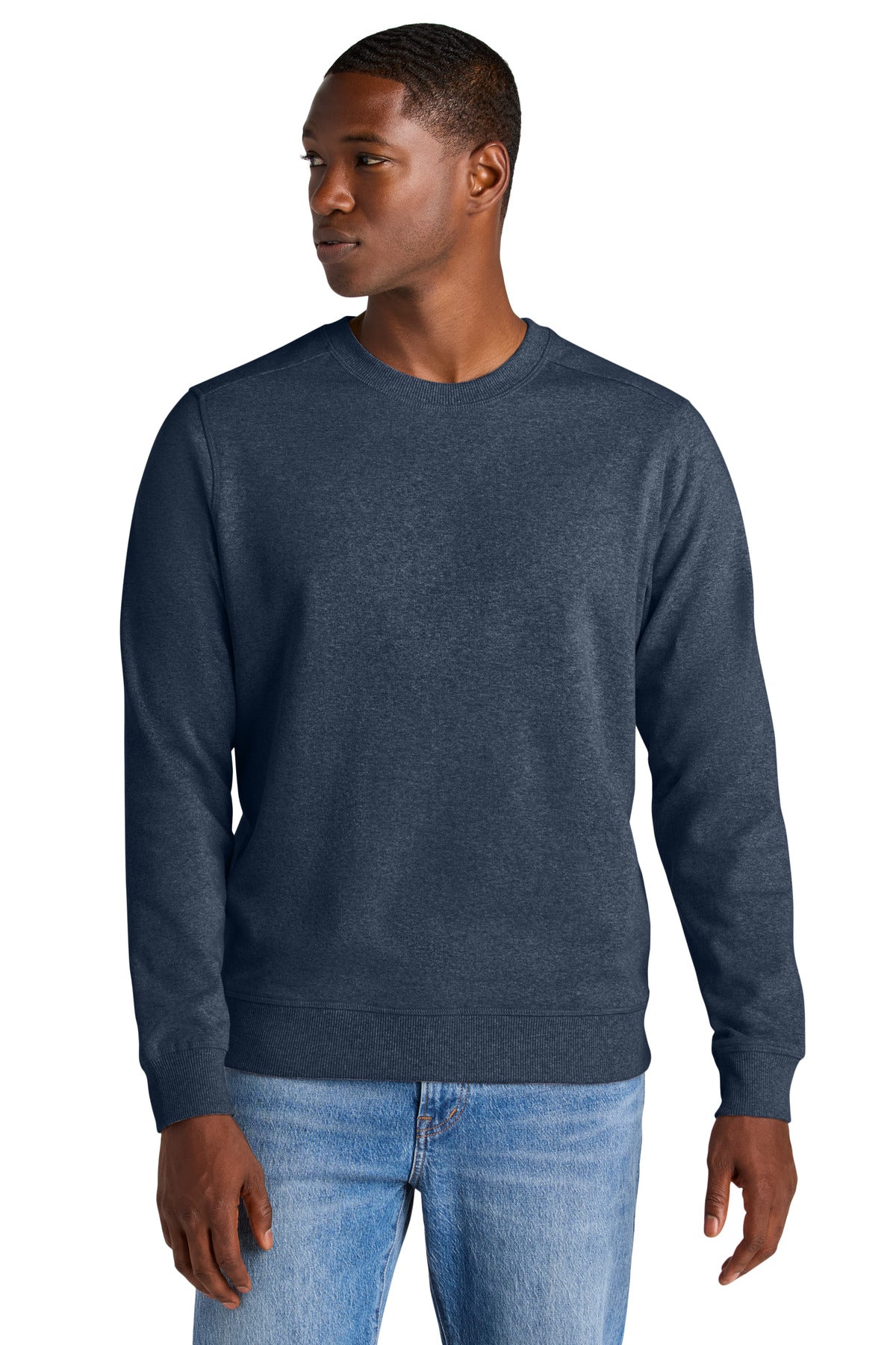 District Re-FleeceCrew DT8104 - Heathered Navy