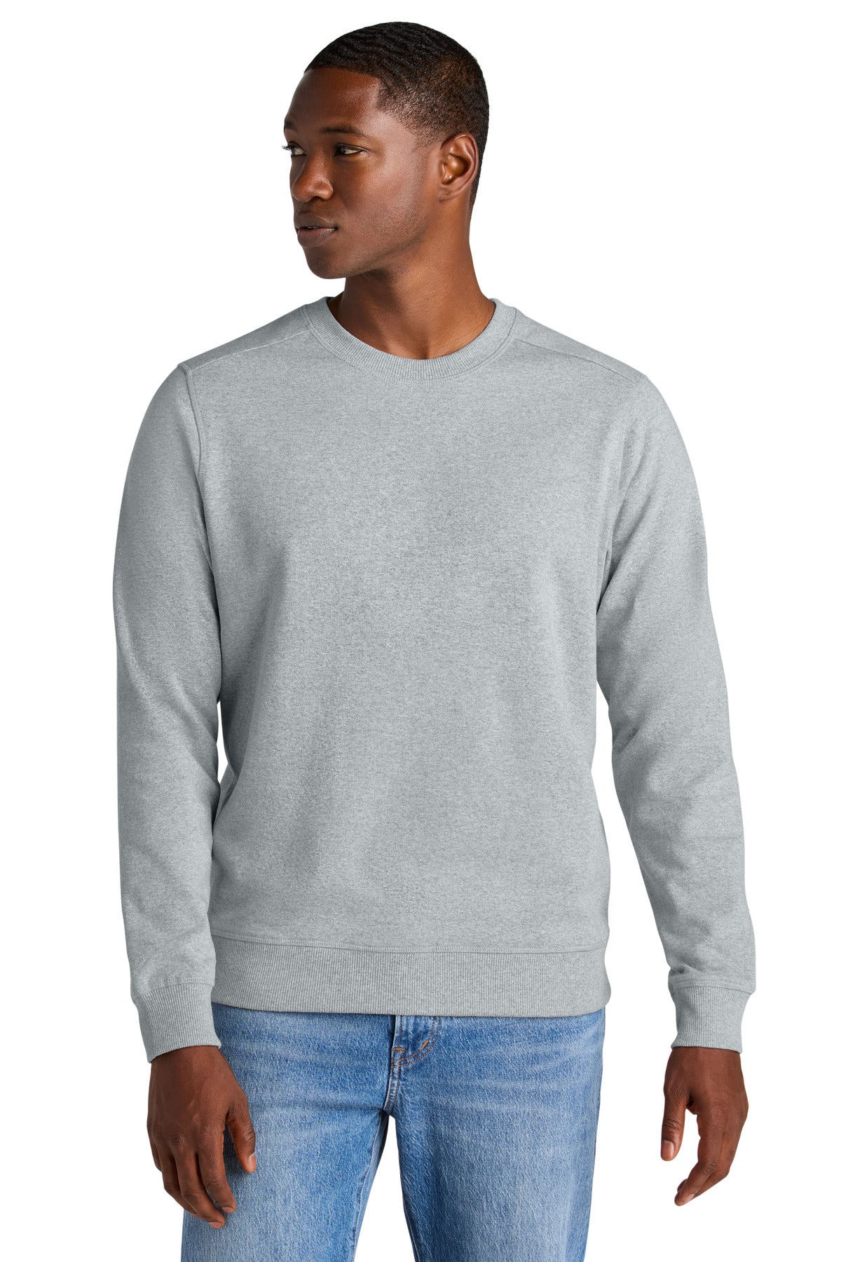 District Re-FleeceCrew DT8104 - Light Heather Grey
