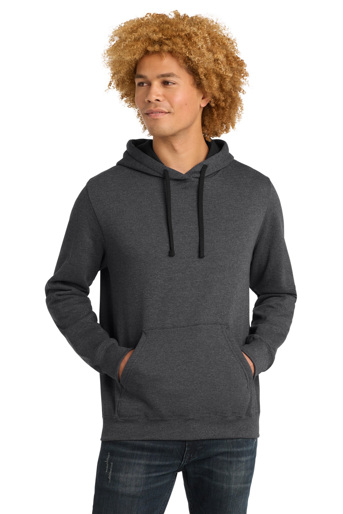 District The Concert Fleece Hoodie. DT810 - Heathered Charcoal