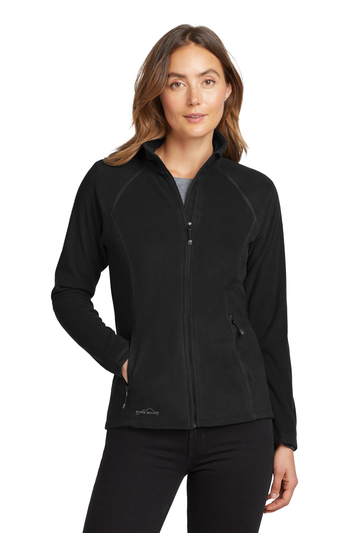 Eddie Bauer Women's Full-Zip Microfleece Jacket. EB225 - Black